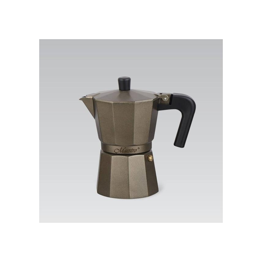 Maestro Kawiarka aluminiowa (6 filiżanek 300 ml) MR-1666-6-BROWN (6 Tassen) (MR-1666-6-BROWN)