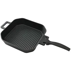 SANTOS BBQ Gusseisenpfanne mit abnehmbaren Griff 20 x 20 cm