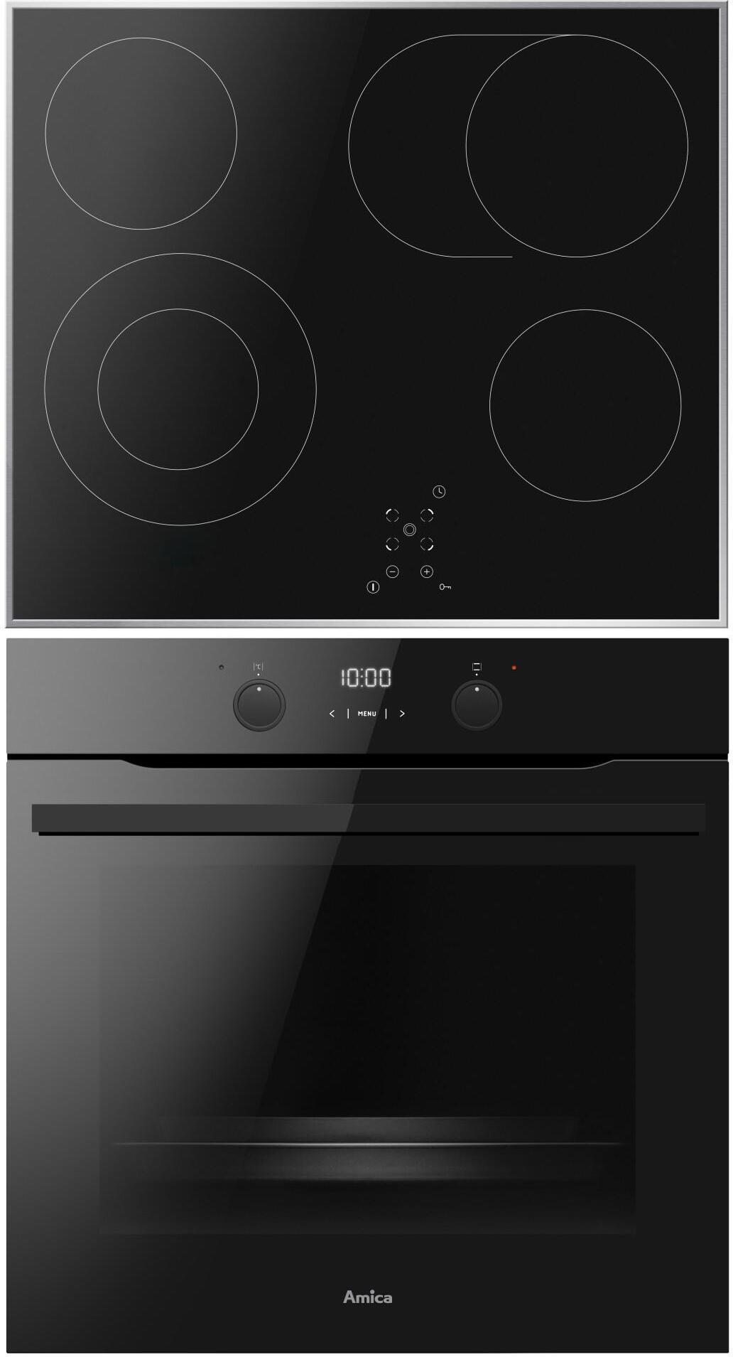 Amica EHBCX 954 200 S Flex, Keramik, 4 Zone(n), Glaskeramik, Schwarz, Berührung, 52,5 cm