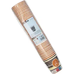 STARPAK Einweg-Kaffeebecher 8 cm 0,2 l weiß, rot, gelb, grau