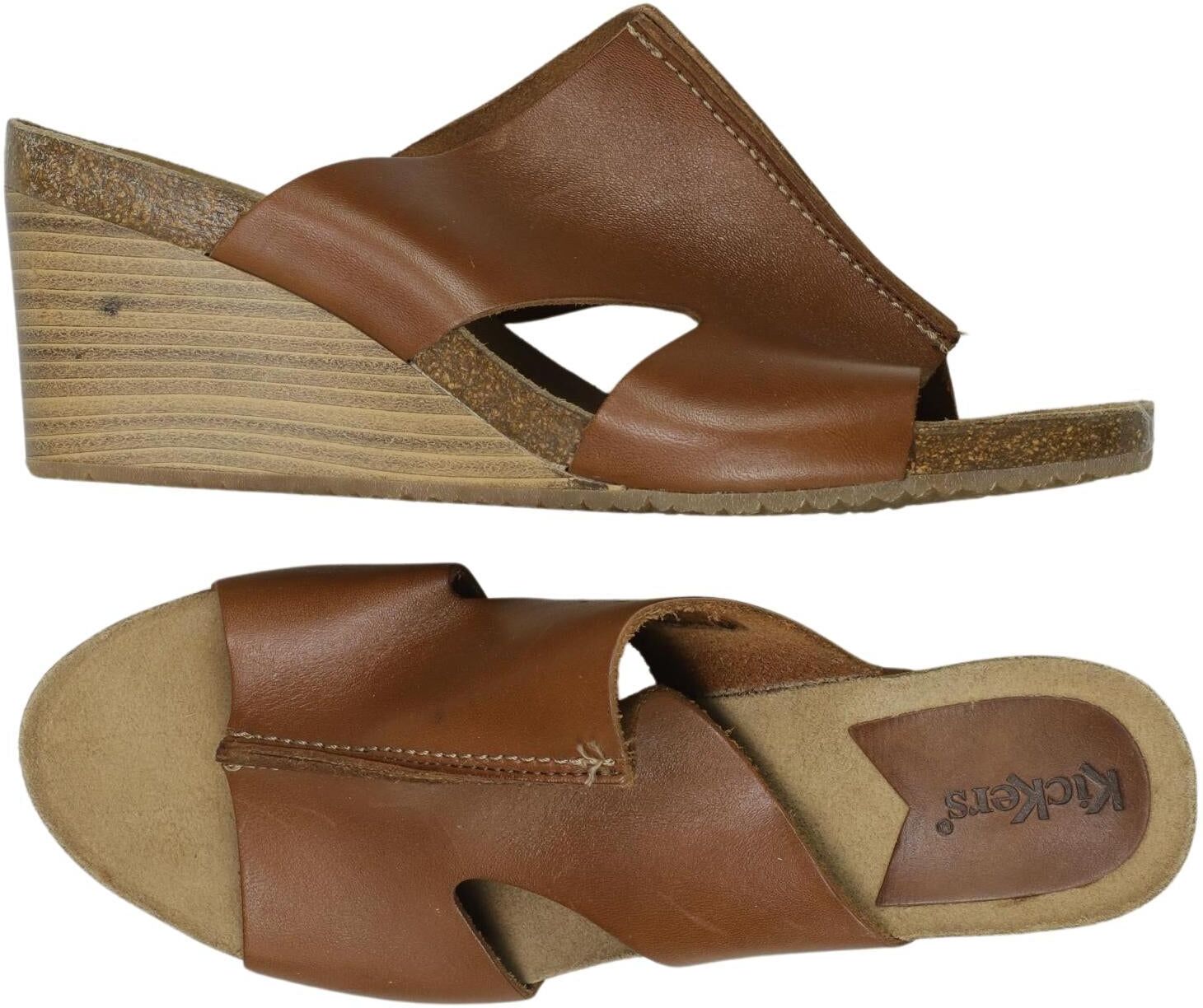 Kickers Damen Sandalen, Braun, Gr. EU 40, Leder - Second Hand