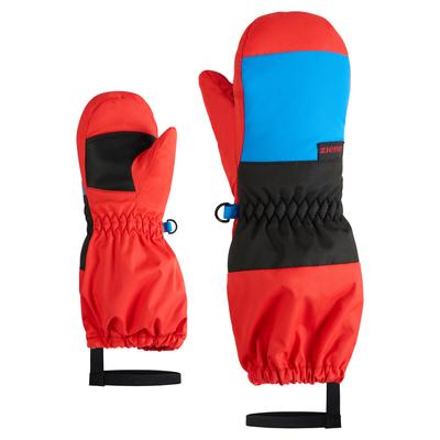 Fäustlinge ZIENER "LIWI-Z AS glove mini", Baby, Gr. 3, rot, Polyester, Handschuhe Fäustlinge