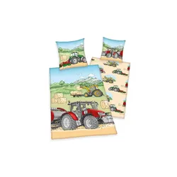 Bettwäsche-Set Mähdrescher   , mehrfarbig , Maße (cm): B: 135 H: 1