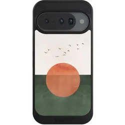 Nivocase Hülle für Google Pixel 10 Handyhülle NIVOcore Case Schwarz Sonnenschein Sonnenuntergang Vogel (Google Pixel 10), Smartphone Hülle, Schwarz