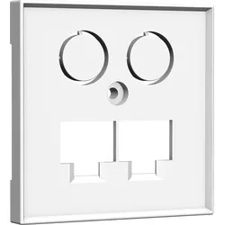 homeway HW-ZLLRWG55V1 TV+LAN/LAN 55x55mm Zentralplatte reinweiß
