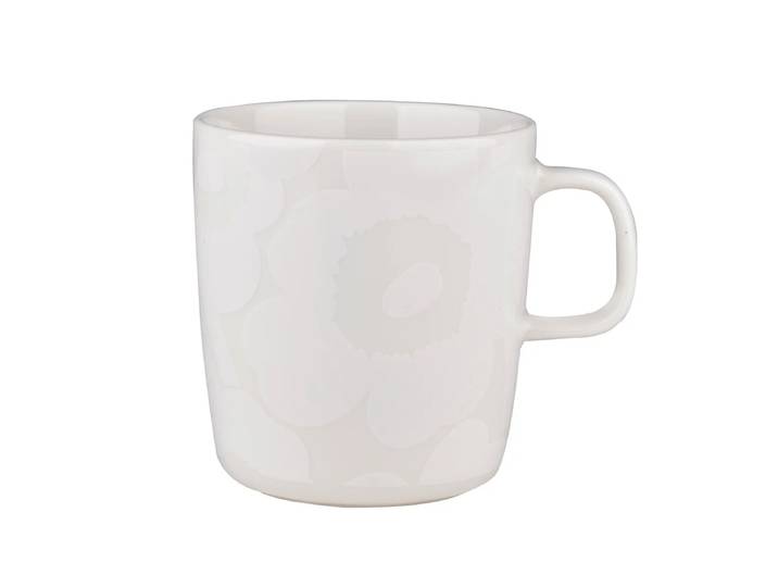 mekko - Oiva Unikko Becher mit Henkel, 400 ml, weiss / off-white