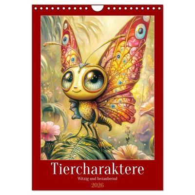 Tiercharaktere - Witzig und bezaubernd (Wandkalender 2026 DIN A4 hoch), CALVENDO Monatskalender