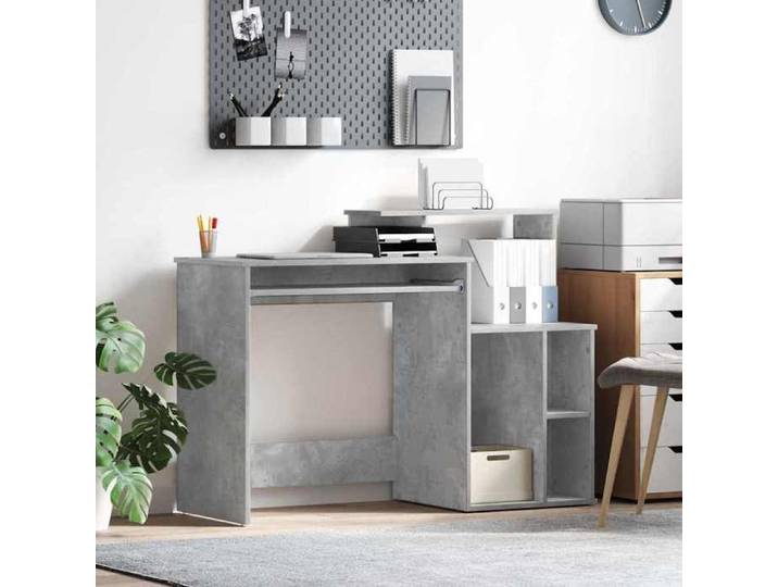 Gris Bureau Gris béton 120 5x44x88 5 cm Bois d'ingénierie - Table de travail H11887