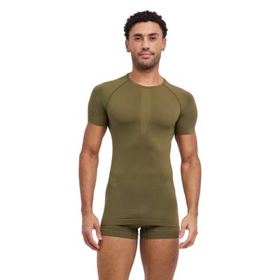 T-Shirt FALKE "FALKE T-Shirt", Herren, Gr. L, grün (herb (7754)), Shirts T-Shirt