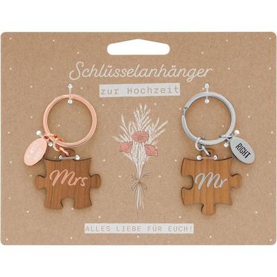 GRUSS & CO Schlüsselanhänger Motiv 'Mr & Mrs'