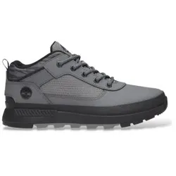 Timberland Unisex für Kinder. TB0A6AJNAHQ1 Graue Field Trekker-Sneaker aus Leder (36), Wohnung, Schnürsenkel, Lässig, Kinderbekleidung