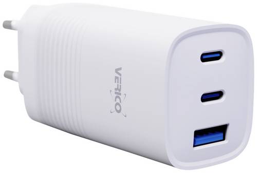 Verico Mojo 65W GaN 3 USB Ladegerät 65 W 1x USB-A, 2x USB-C USB PD Weiß Innenbereich