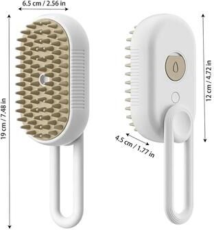 Uplifted Finds Pet Steam Brush Three In One Grooming Comb For Cats And Dogs style 2 White