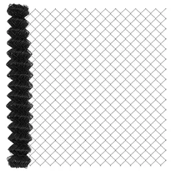 vidaXL Kettenzaun Grau 10 x 1,5 m Stahl
