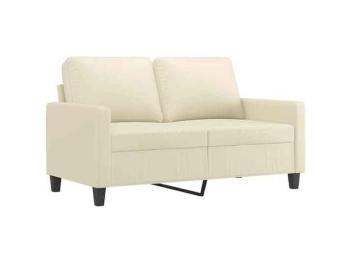 vidaXL 2-Sitzer-Sofa Creme 120 cm Kunstleder