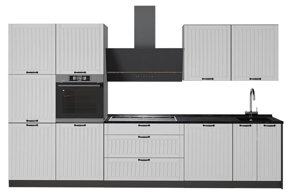 Vicco Fame-Line Complete keukeneenheid Wit Landhuis/Antraciet, 340 cm