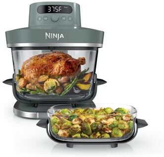 Ninja Crispi Pro 6-in-1 Countertop Glass Air Fryer, Ash Gray