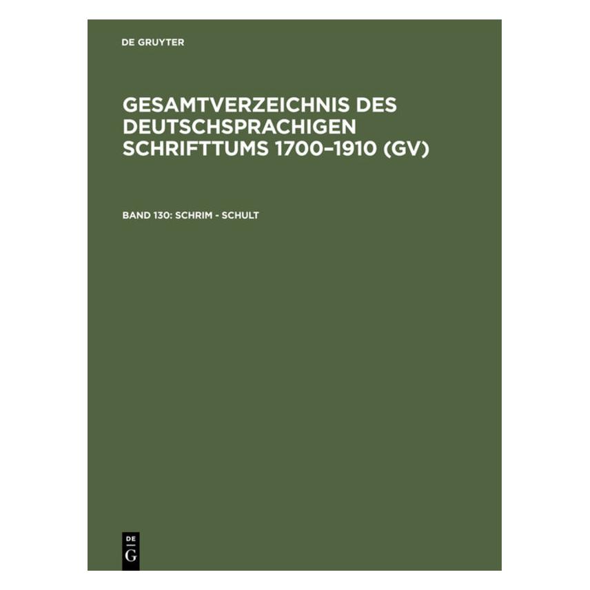 De Gruyter Schrim - Schult (Deutsch, Hardcover, Hilmar Schmuck, Peter Geils, Willi Gorzny) (67773534)
