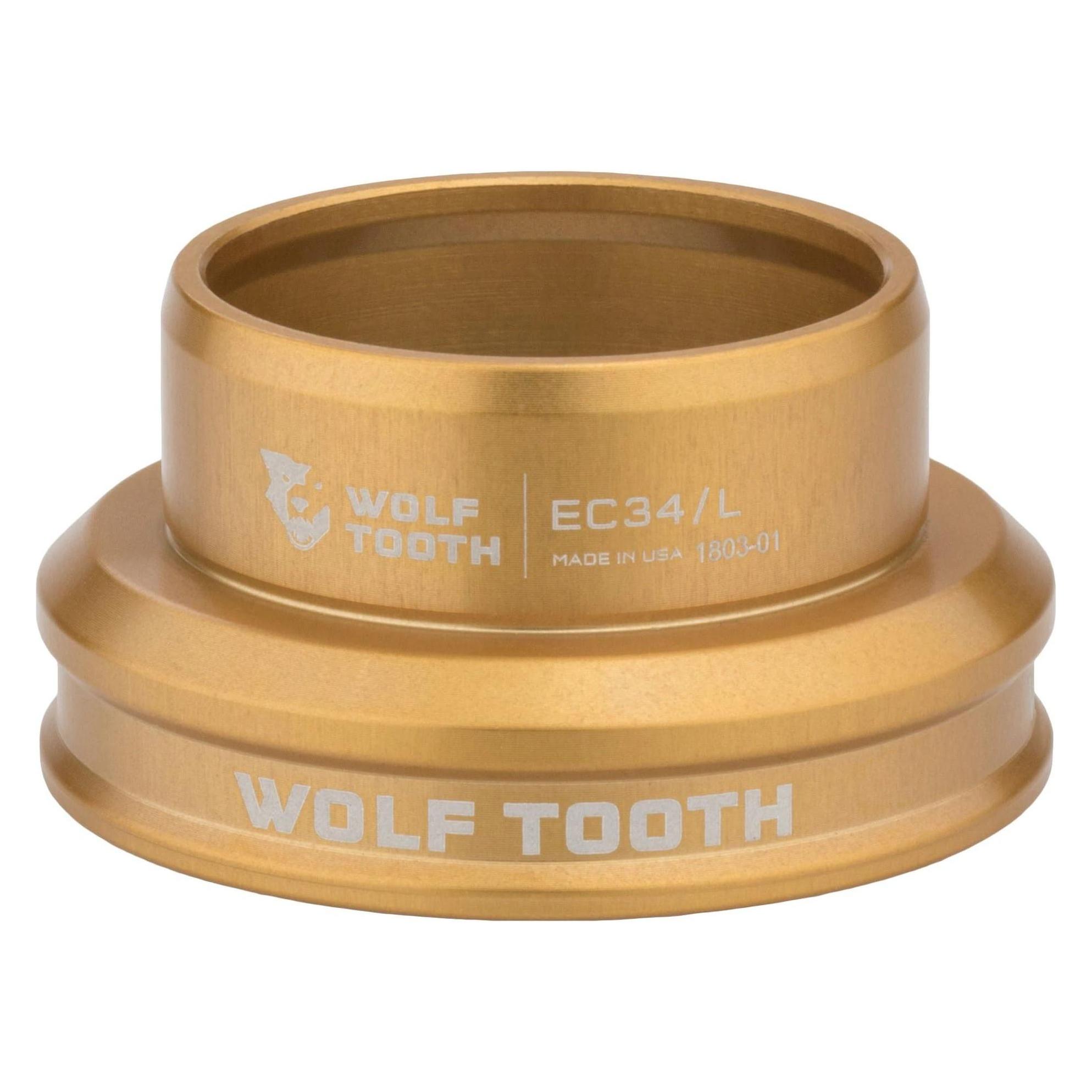 Wolf Tooth Premium Steuersatz Unterteil, 1 1/8", EC34/30, gold (EC34L-30-GLD)