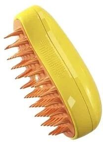 Inspired Living SteamGlow 3 in 1 Pet Grooming Brush For Cats & Dogs yellow