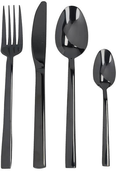 Mikasa Ciara Diseno 16 Piece Cutlery Set Black