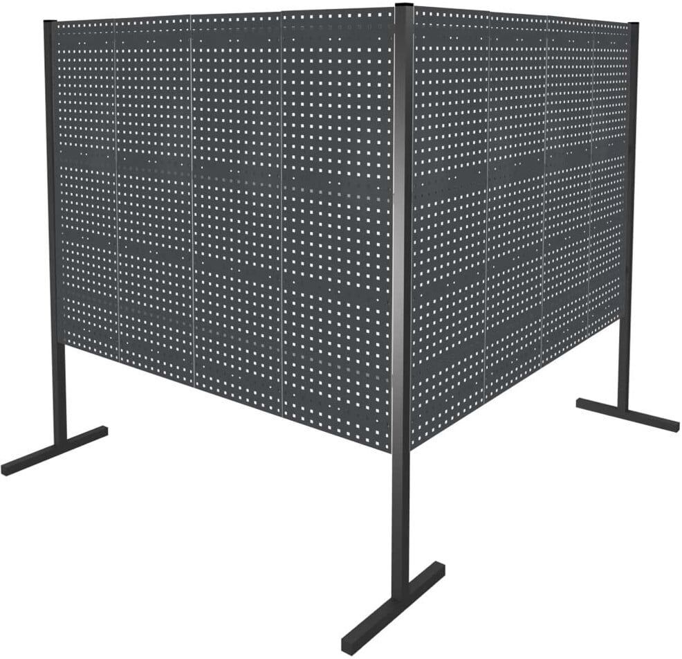 Kappes Trennwand RasterPlan Doppelfeld 90° H1500 mm RAL 7016 8 LP (7230.00.3408)