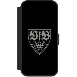 Nivocase Klapphülle für Apple iPhone 17 Handyhülle aus Kunst Leder NIVOflip schwarz Logo Offizielles (Apple iPhone 17), Smartphone Hülle, Schwarz
