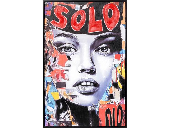 Bild mit Rahmen KARE DESIGN Gerahmtes Bild Muse Collage 80x120cm , bunt (farbe bild(er): rot), B:80cm H:120cm T:4cm, Baumwolle, Polyester, Polystyrol, Bilder, Bild mit Rahmen