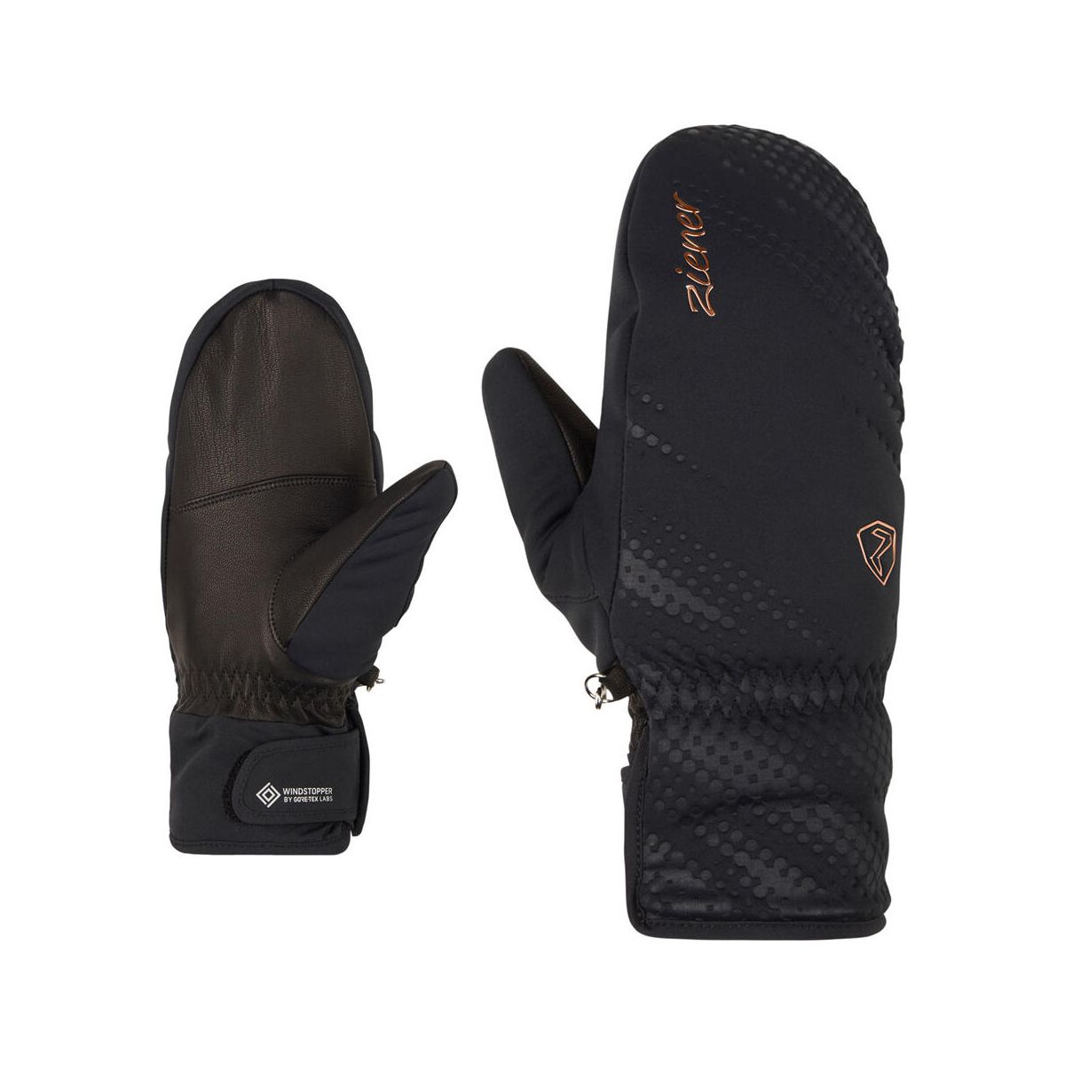 Ziener Karoia-z WS PR Mitten Glove Lady black.rose metallic (12813) 6,5 113025-12813-6,5