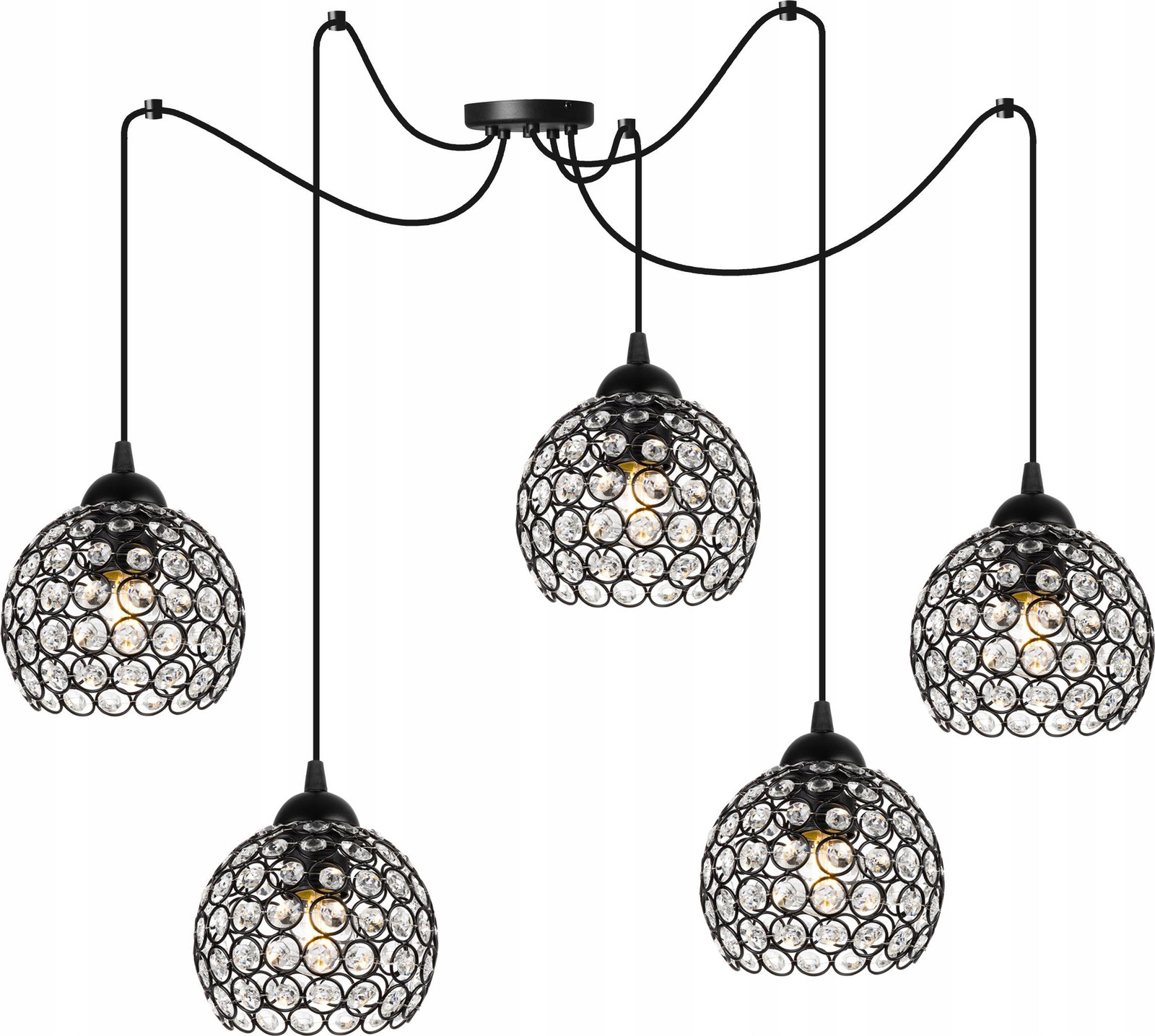 LightHome SPIDER plafondlamp met kristalplaat en LED