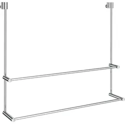 Smedbo SIDELINE - Doppelhandtuchhalter für glasduschwand in chrom poliert DK3102