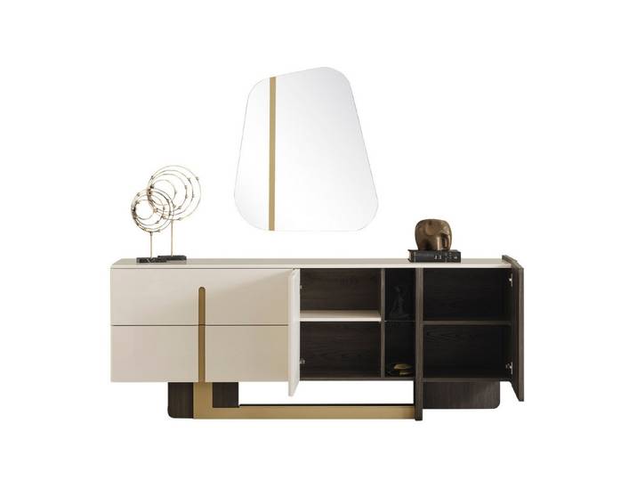 Villa Möbel Sideboard Pedro (Sideboard, 1 St., 245 × 46,5 × 86 cm), Großes Sideboard mit viel Stauraum und ruhiger eleganter Optik