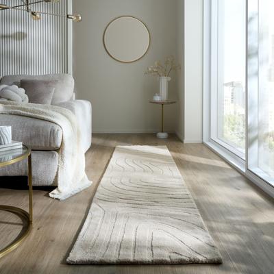 FLAIR RUGS "Mesmerise, abstrakt" rechteckig 14 mm Höhe Wollteppich mit Hoch-Tief Effekt