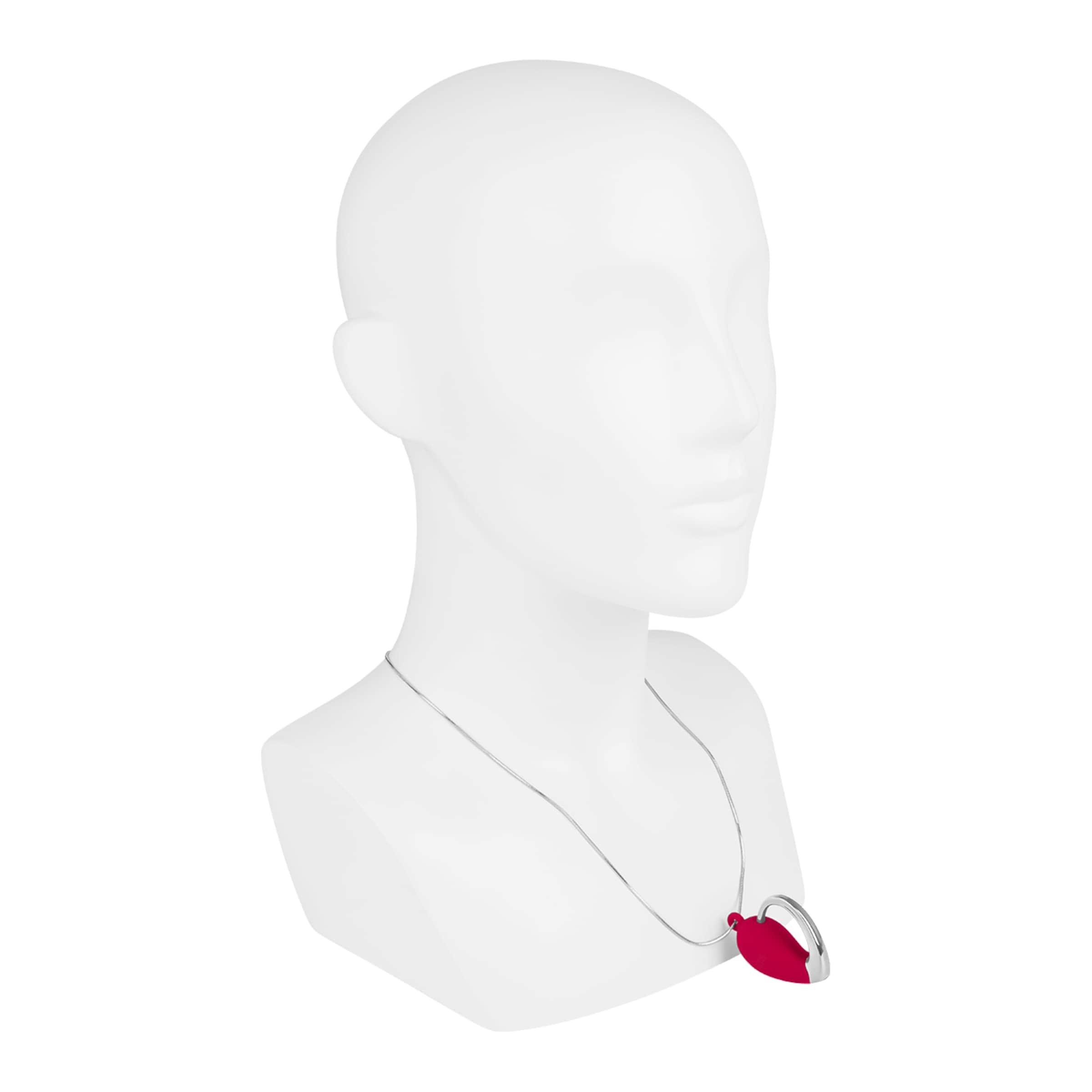 Herzförmiger Minvibrator mit Halskette, 4,8 cm