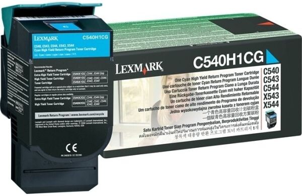 Lexmark C540a1cg Lasertoner, Blå, 1000s