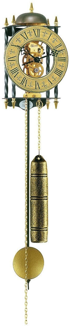 Ophelia & Co. Tyrol Pendulum Wall Clock Gold Green 15cm W X 62cm H X 10cm D