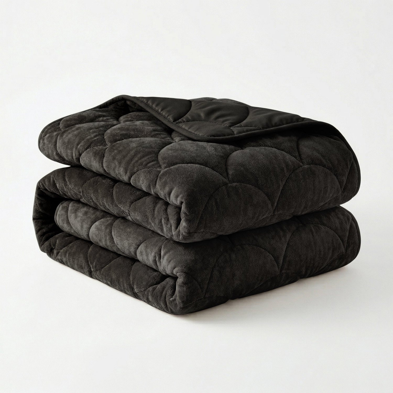 Zydante Dekbed Zonder Overtrek Velvet Chenille - Zwart - 200 x 160 cm