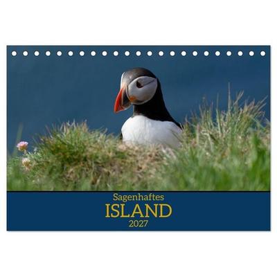 Sagenhaftes Island (Tischkalender 2027 DIN A5 quer), CALVENDO Monatskalender