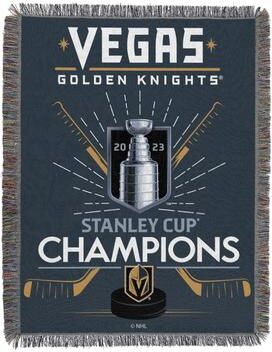 Northwest NHL Golden Knights 2023 Stanley Cup Champions Stick Burst Woven Tapestry Throw Blanket