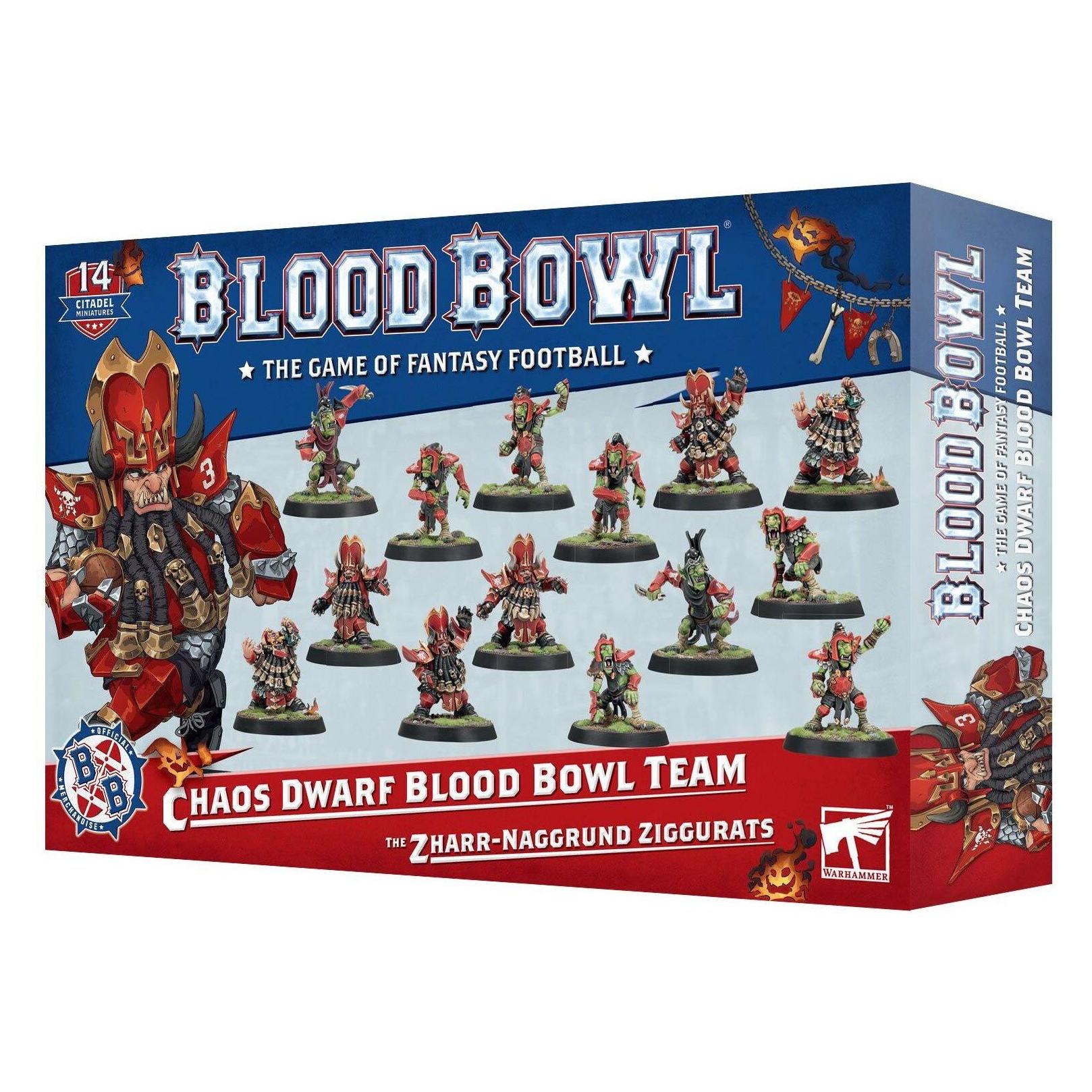 Games Workshop Chaos Dwarf Blood Bowl Team: The Zharr-Naggrund Ziggurats (Kunststoff) (99120911001)
