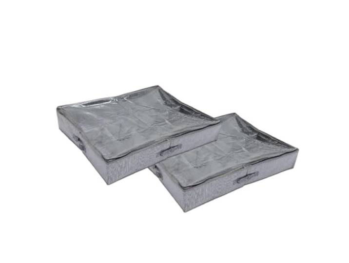 Schoenen Opbergtas Onderbed - 2 stuks - Grijs - 16 paar Schoenen - Schoenen Organizer