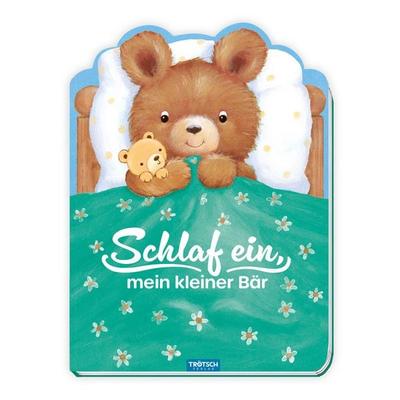 TRÖTSCH - Schlaf ein, mein kleiner Bär | Beruhigende Gutenachtgeschichte mit liebevollen Reimen | Pappbilderbuch mit zauberhaften Illustrationen für