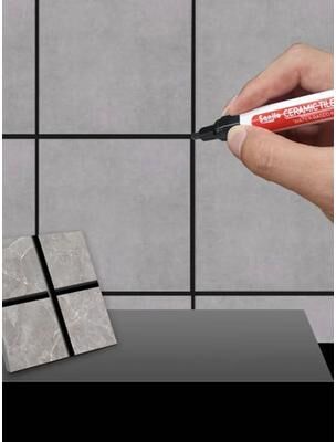 Inspire Select Waterproof Tile Grout Repair Pen Anti Mildew Ceramic Gap Whitening Marker black