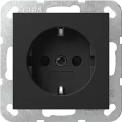 Gira SCHUKO-Steckdose SH SRK System 55 Schwarz matt 4183005