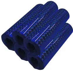 5 Rollen Papier Luftschlangen blau dunkelblau metallic holografisch