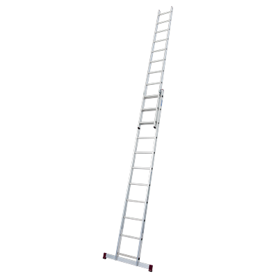 Schiebeleiter KRAUSE "Corda", grau (aluminiumfarben), B:89cm H:530cm L:530cm, Aluminium, Leitern, 2x11 Sprossen