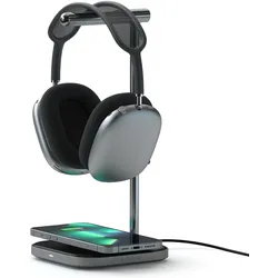 Satechi 2-in-1 Headphone Stand, Kopfhörerständer, Mehrfarbig, Schwarz