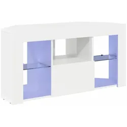 Helloshop26 - Modischer, schicker Eck-TV-Schrank, optimierter Stauraum, 100 x 40 x 50 cm, Holzwerkstoff, Hochglanzweiß