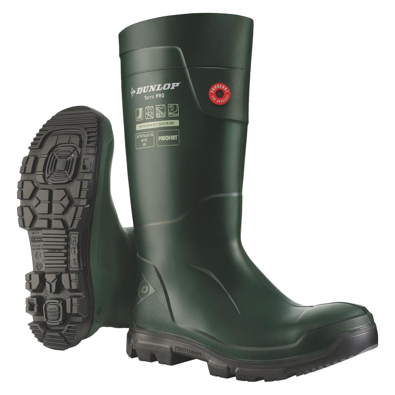 Dunlop Sicherheits-Gummistiefel grün "TerraPro" S5, Gr.45 (S5, 45) (8713197056621-138271.0045)