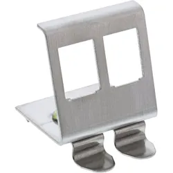 INLINE Keystone SNAP-In Metall-Modulhalter, 2-fach für Hutschiene